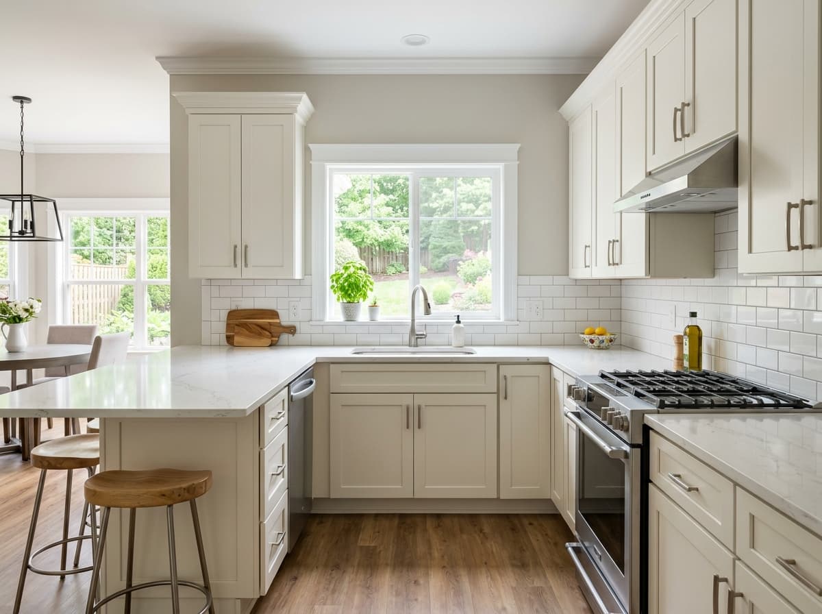 Kitchen remodel with new cabinet installation