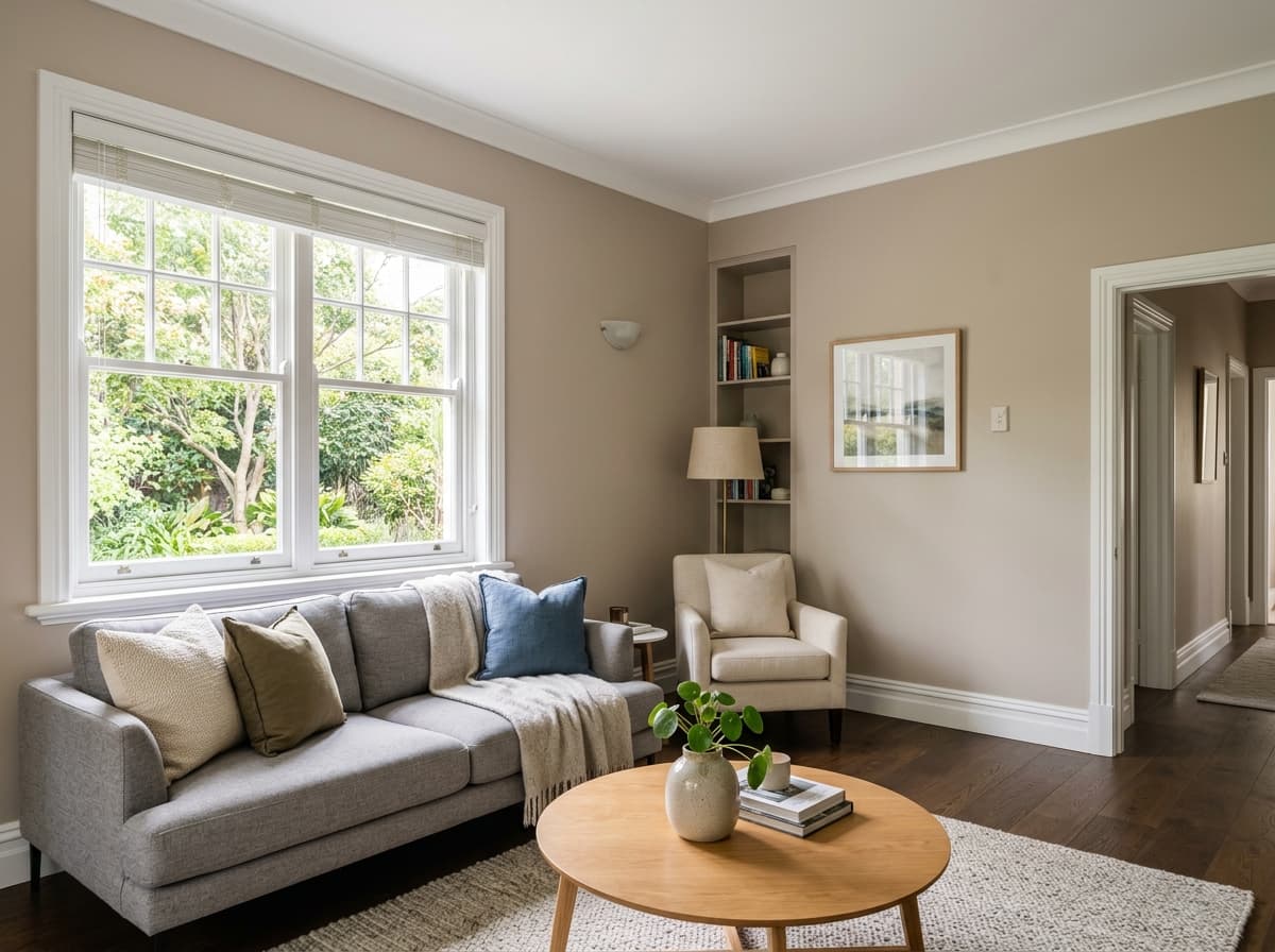 Freshly painted living room interior